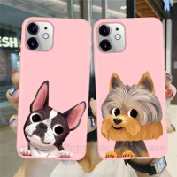 Phone Case For iPhone 15 14 13 12 11 Pro Max XR XSPug French Bulldog Silicone Soft Back Cover For Apple iPhone 8 7 6 s SE Case