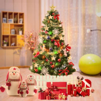 Xmas Tree High Quality 5FT 6FT 10FT Made Artificial Christmas Tree With Ornaments pvc star for christmas tree with led lights