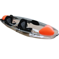 A Single Seat Ocean Clear Bottom Double Transparent Kayak Clear Fishing Canoe 2 Person Kayak Boat каяк пластиковый