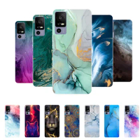 For Funda TCL 40R Case Soft Silicone Marble Back Cover Phone Case for TCL 40R 40 R 5G T771K T771H T771A Case TCL40R Coque