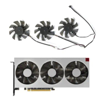 3 FAN 4PIN 75MM FD8015H12S DC 12V 0.5A suitable for MSI ASUS XFX DATALAND SAPPHIRE AMD Radeon VII graphics card replacement fan