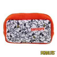 滿版款【日本進口正版】史努比 Snoopy 棉質 長型 收納包 零錢包 PEANUTS - 293299