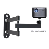 Projector Stand Aluminum Alloy Wall Mount Bracket Boom Arm for Universal 1/4 Inch Screw Hole Item XGIMI TD 3Kg Loading Capacity