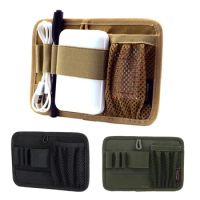Tactical Bag Insert Modular Panel Organizer Utility Admin Pouch Hook Fasteners Key Holder Mesh Nylon Panel for Vest Backpack