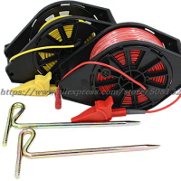 Red/Yellow Cable Reel Earth Nail for GEO Earth Ground Resistance Meter Use For 1621 1623 1625 Kyoritsu 4105A 4105AH 4102AH