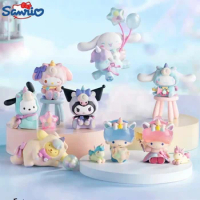 Sanrio Wonderland Series Cinnamoroll Pochacco Kuromi My Melody Anime Figure Model Decoration Ornament Kawaii Desktop Toys