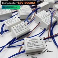 LED 6W DC 12V Lighting Transformer AC 100-240V Switching Power Supply 0.5A LED Power Adapter For CCTV LED Lamp