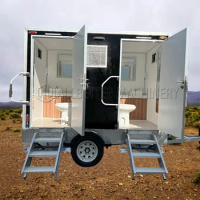 Trailers Portable Toilet Luxury Mobile Portable Western Style Restroom Trailer Rental with Mother and Baby Room