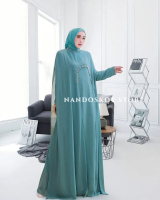 Kaftan Dress Alula Modern Muslimah Fashion Mewah Elegan Lebaran Pesta dan Kondangan