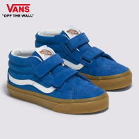 【VANS 官方旗艦】Sk8-Mid Reissue V 中童款藍色滑板鞋