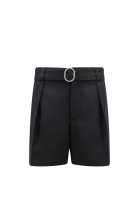 Jil Sander Wool shorts with belt - JIL SANDER - Black