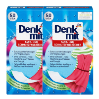 德國DM Denkmit 洗衣防染吸色布 50片/盒 二盒組 (彩色衣物專用)