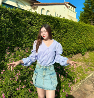 เสื้อผ้าด๊อบบี้แขนญาญ่าคอปก [พร้อมส่ง] A1335