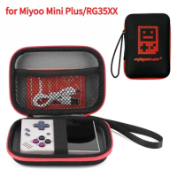EVA Game Console Organizer Waterproof Protective Storage Pockets Wear-resistant With Lanyard for Miyoo Mini Plus/ANBERNIC RG35XX