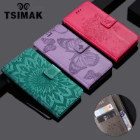 Tsimak Wallet Case For LG V40 ThinQ V405QA7 V405UA V405TAB V405UA0 Flip PU Leather Wallet Phone Case Cover Capa