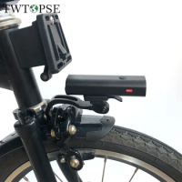 TWTOPSE 400 Lumen Bike Light With Rack For Brompton 3SIXTY PIKES Dahon Tern Crius Folding Bicycle Rainproof USB Headlight Lamp