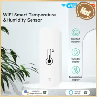 WiFi Wireless Thermometer Hygrometer Monitor Battery Powered Tuya APP Indoor Thermometer Monitoring Portable for Fridge Freezer
