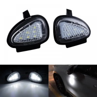 belook ไฟ LED สีขาวแบบ Canbus สำหรับกระจกมองข้างและไฟส่องพื้น สำหรับ VW Golf MK6 Jetta MK4 Sharan Z1