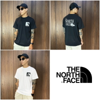 美國百分百【全新真品】The North Face 短袖 棉質 T恤 TNF 上衣 LOGO 短T 黑色/白色 CM83