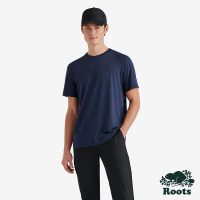 【Roots】Roots 男裝- ACTIVE短袖T恤(軍藍色)