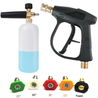 Car Washer Water Gun Cleaning Foam Generator Snow Foam Lance 1/4" Quick Release Nozzles Large Capacity Car Cleaning Water Gun