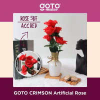 Goto Living Goto Crimson Bunga Hias Mawar Dekorasi Plastik Artificial Flower