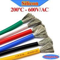 Dây điện vỏ silicon chống cháy chịu nhiệt, mềm dẻo dùng cho pin lithium, mạch cân bằng BMS JK
