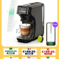 HiBREW 6in1 Capsule Coffee Machine Hot/Cold Multiple Espresso Cafetera Cappuccino Coffee Maker Dolce Gusto Nespresso Powder H1B