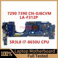 CN-0J8CVM 0J8CVM J8CVM For Dell 7290 7390 Laptop Motherboard With SR3L8 I7-8650U CPU DAZ20 LA-F312P 100%Full Tested Working Well