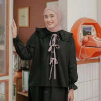 bilqis MEMORA BLOUSE TALI PITA / BLOUSE WANITA PITA DEPAN / BLOUSE PITA COQUETTE KOREAN STYLE