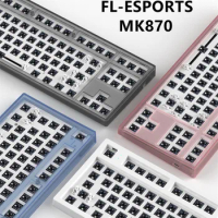 FL-ESPORTS MK870 Customized Mechanical Keyboard Kit RGB Lighting Three-five-pin Shaft Hot-swappable 87/980 Free Shipping