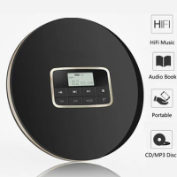 Bluetooth Portable CD Player LCD Display Anti-Skip Shockproof Car Stereo Earphone Personal Compact Disc CD Walkman MP3 Player