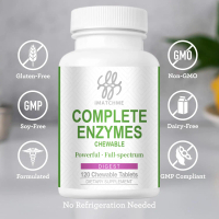 Tablet Kunyah Enzim Pencernaan β Enzim Lengkap - Amilase, Lipase, Laktase, Alkali, Protease, Sucralo