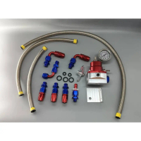 New Stock - Fuel Regulator set (stage 2) 160 PSI Pressure Gage AN6 Fitting Connectors Kit fuel regul