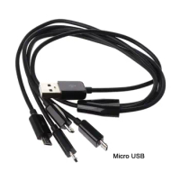 Portable USB 2.0 Type A Male To 4 Micro USB Male Splitter Y Charging Cable for Samsung Xiaomi Mobile Phone Tablet Powerbank X6HA