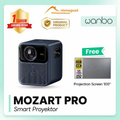 Wanbo Mozart Proyektor Smart Full HD 1080p 900 ANSI Lumens dengan Fokus Otomatis dan Koreksi Keystone