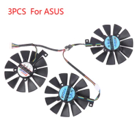 3Pcs T129215SU Cooling Fan For AREZ ROG Strix RX VEGA56 VEGA64 580 590 480 OC Edition Graphics Video Card Fan