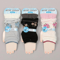 【領券滿額折100】 日本製【arm cover】玫瑰花圖案短袖套(25cm)