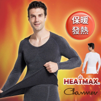 【Charmen】男性塑身衣 發熱衣 日本東麗HEATMAX保暖發熱挺背收腹長袖 2色(舒適 挺背 縮腹)