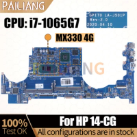 For HP 14-CG Laptop Mainboard LA-J501P i7-1065G7 N17S-G3-1A MX330 4G L87980-601 Notebook Motherboard