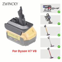 ZWINCKY V7 Battery Adapter for Dewalt 20V Lithium Battery Converted to Replace for Dyson V7 V8 Battery Use for Dyson V7/8 Series