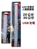 LED 充電式人體感應燈管 20CM 30CM Type C接頭 USB充電燈 櫥櫃燈衣櫃燈床邊燈走廊燈玄關燈