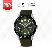 Seiko 5 Sports Field HDB008 HDB008K1 Jam Tangan Pria Automatic Khaki Green Dial with Rotating Bezel 