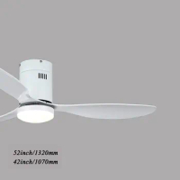 42/52 Inch Modern Black White Low Floor DC Motor Ceiling Fan With Remote Control Simple Ceiling Fan Without Light Home Fan 220V