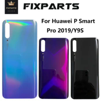 For Huawei Y9S Back Battery Cover Glass Housing Door Case Repair Part Y9s Rear Housing Glass For Huawei P smart Pro 2019