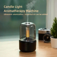 Air Humidifier Aromatherapy Diffuser Lam Bedroom Home Fragrance Fogger Led Essential Oil Candlelight Lamp Difusor Aroma Diffuser