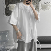 CPMAX 日系設計感連帽襯衫(薄款七分袖襯衣 襯衫男 短袖罩衫 夏季外套 B111)