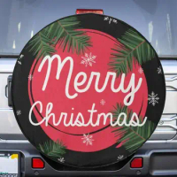 Merry Christmas Spare Tire Cover 32" Christmas Wreath Car Accessories Xmas Gift