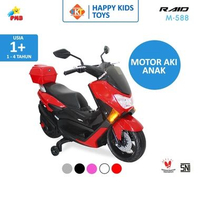 MAINAN MOTOR MOTORAN AKI ANAK BESAR RAID PMB M588 Hitam