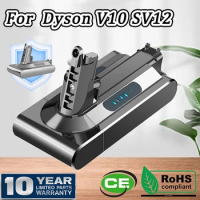For Dyson V10 Battery 25.2V 6000mAh Li-ion Rechargeable Battery SV12 V10 Absolute V10 Fluffy cyclone V10 Battery Vacuum Cleaner